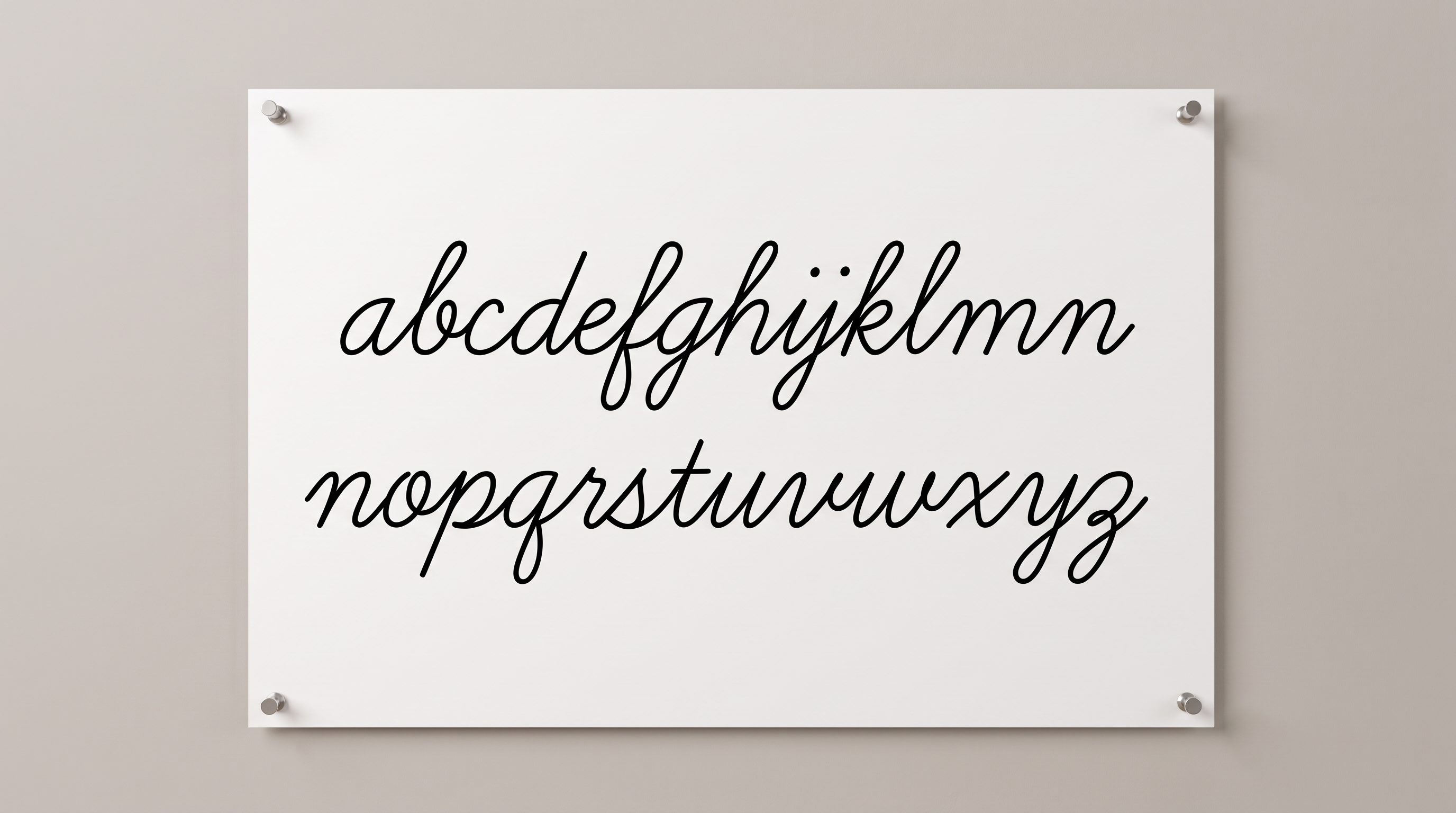 Small Cursive Font for Alphabet