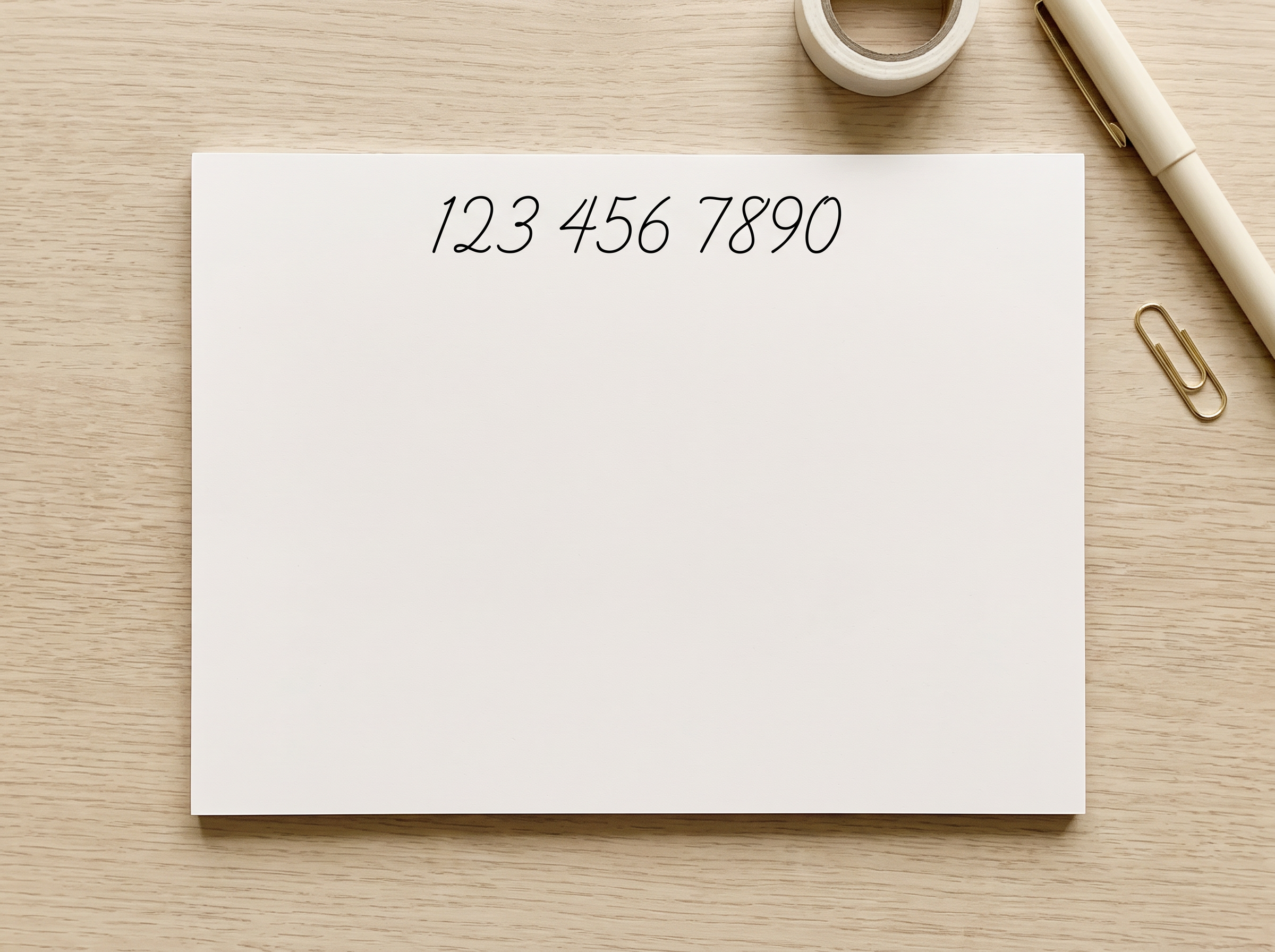 Small Cursive Font for Number
