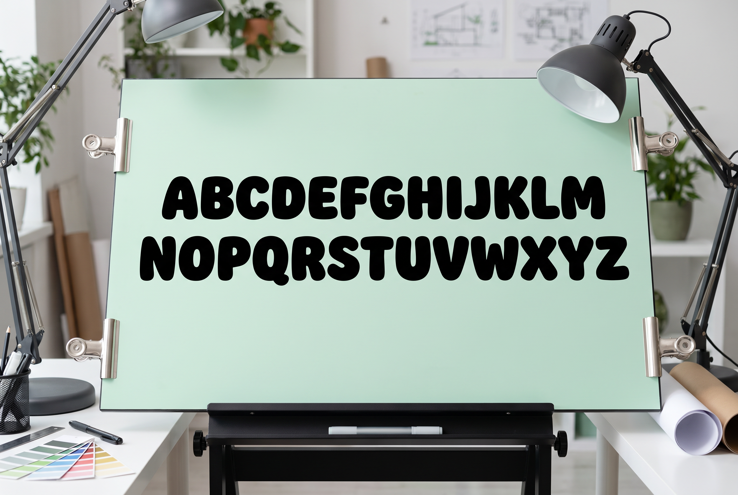 Bubble Font Logo for Alphabet