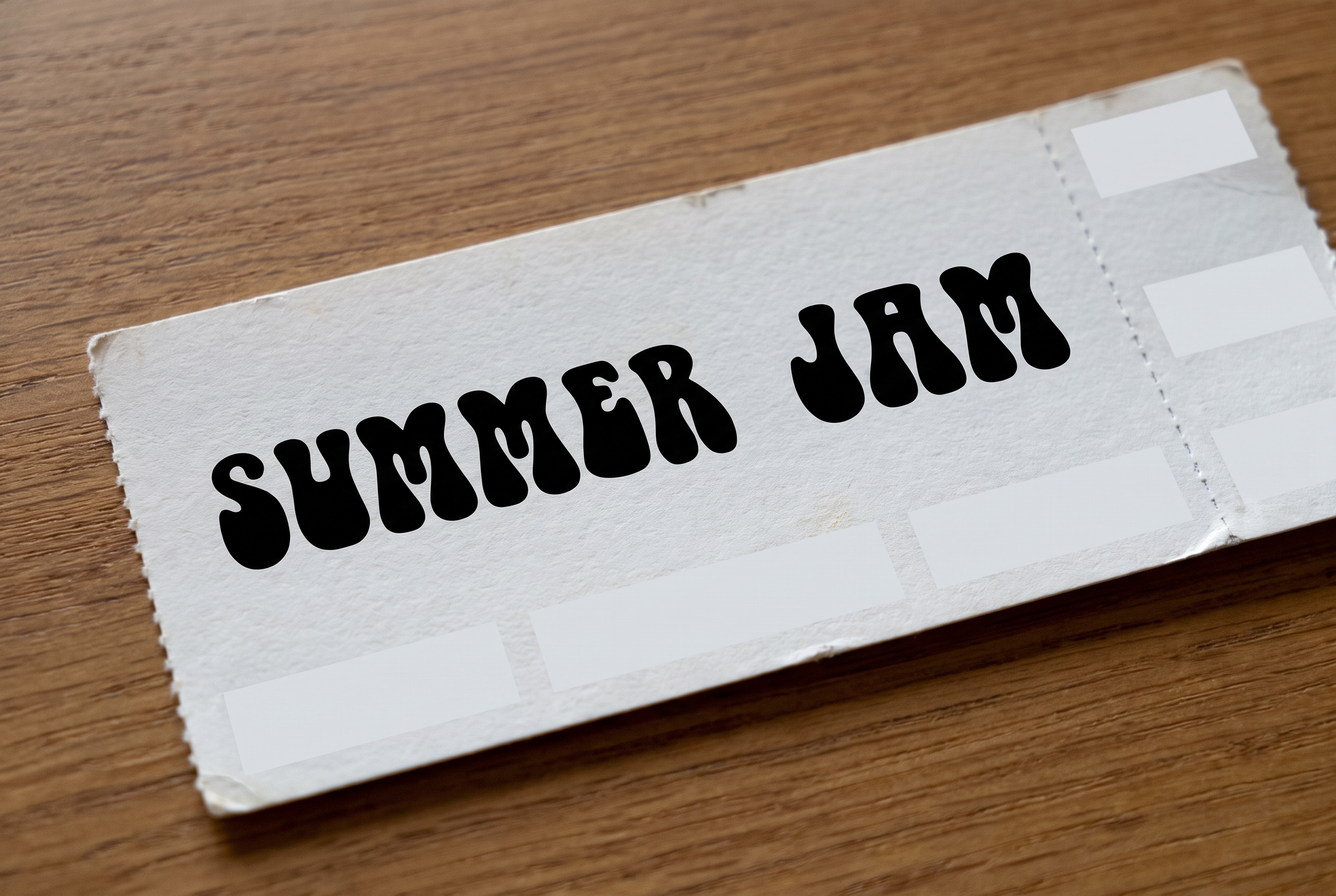 Retro Number Font for Event Tickets