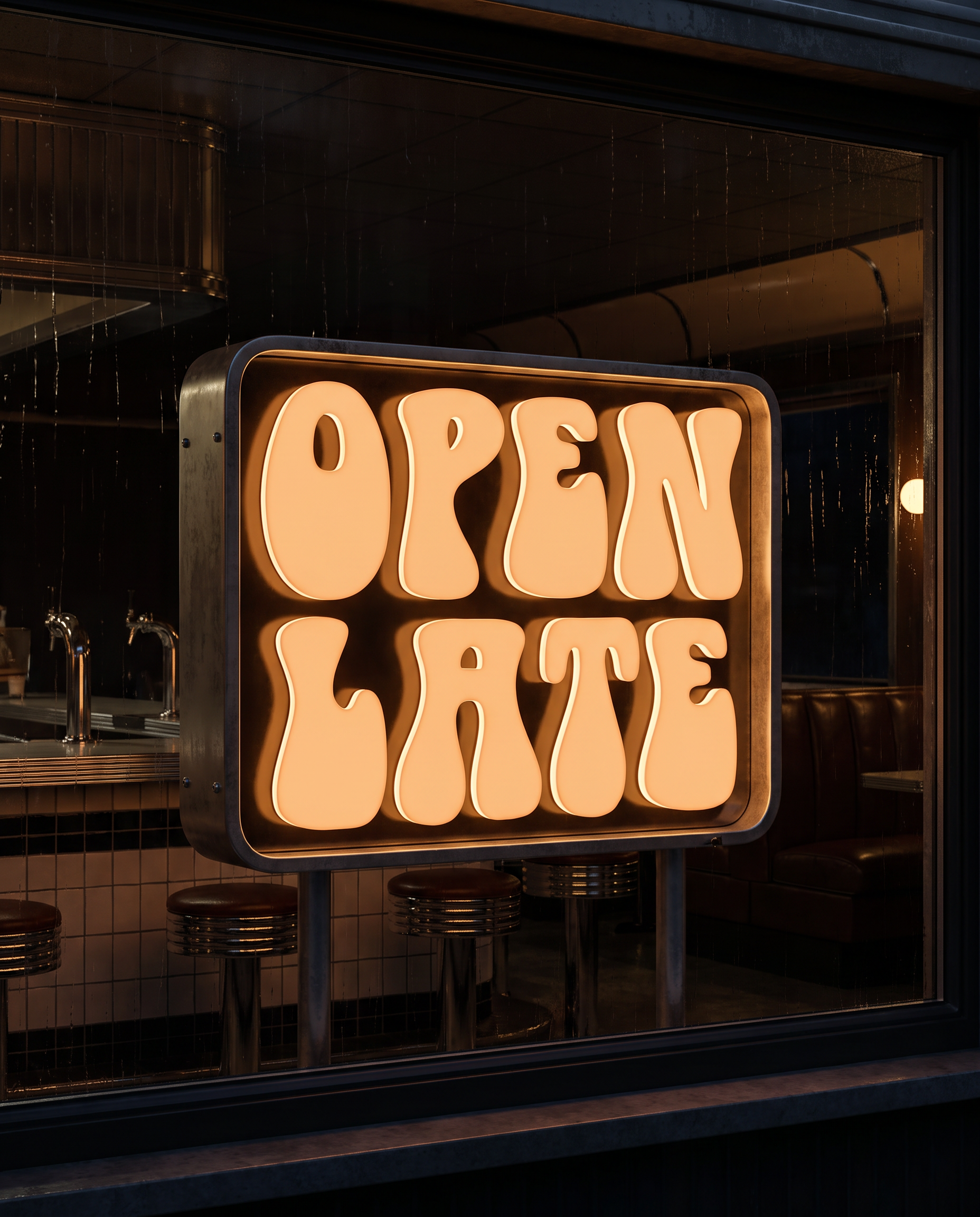 Retro Number Font for Neon Signs