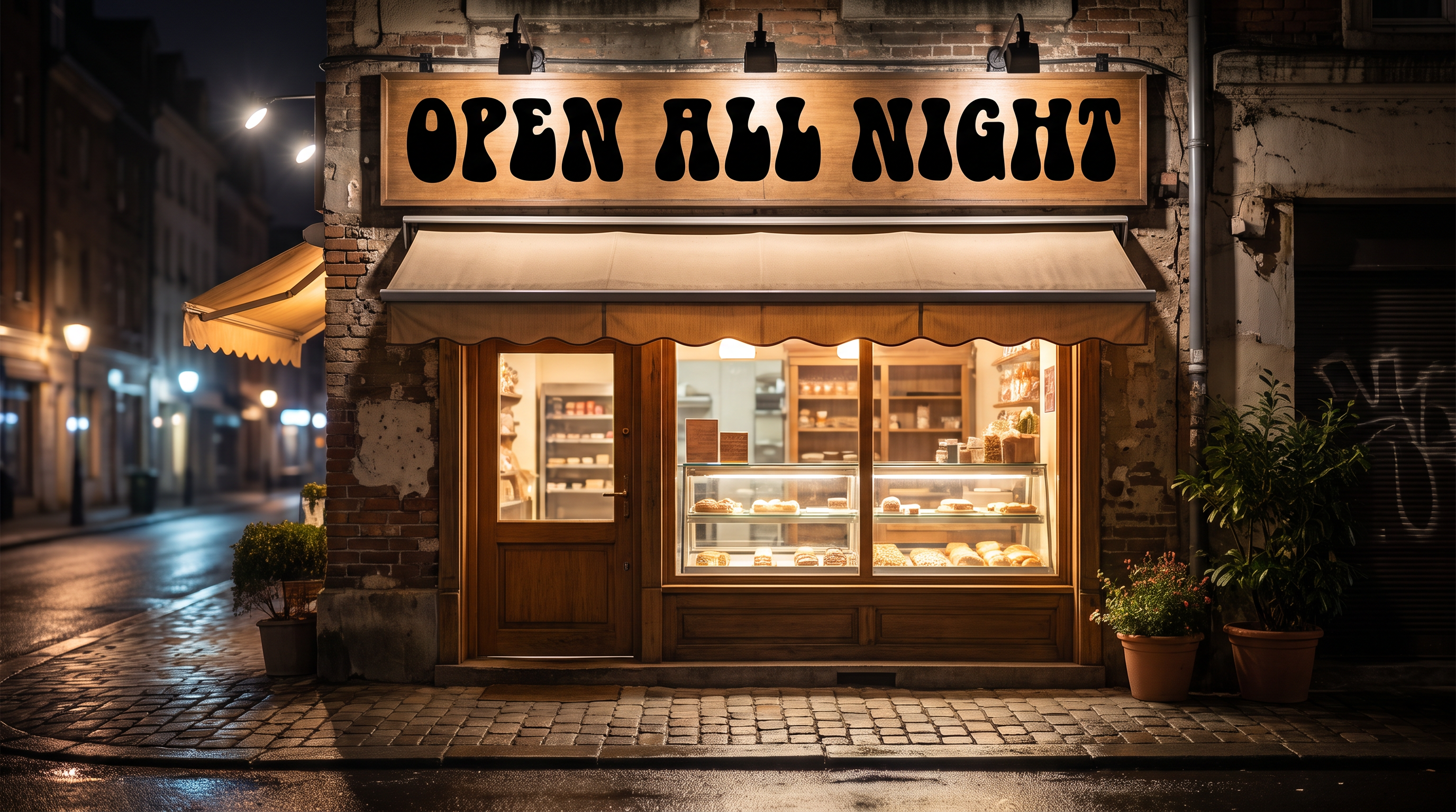 Retro Number Font for Storefront Signage