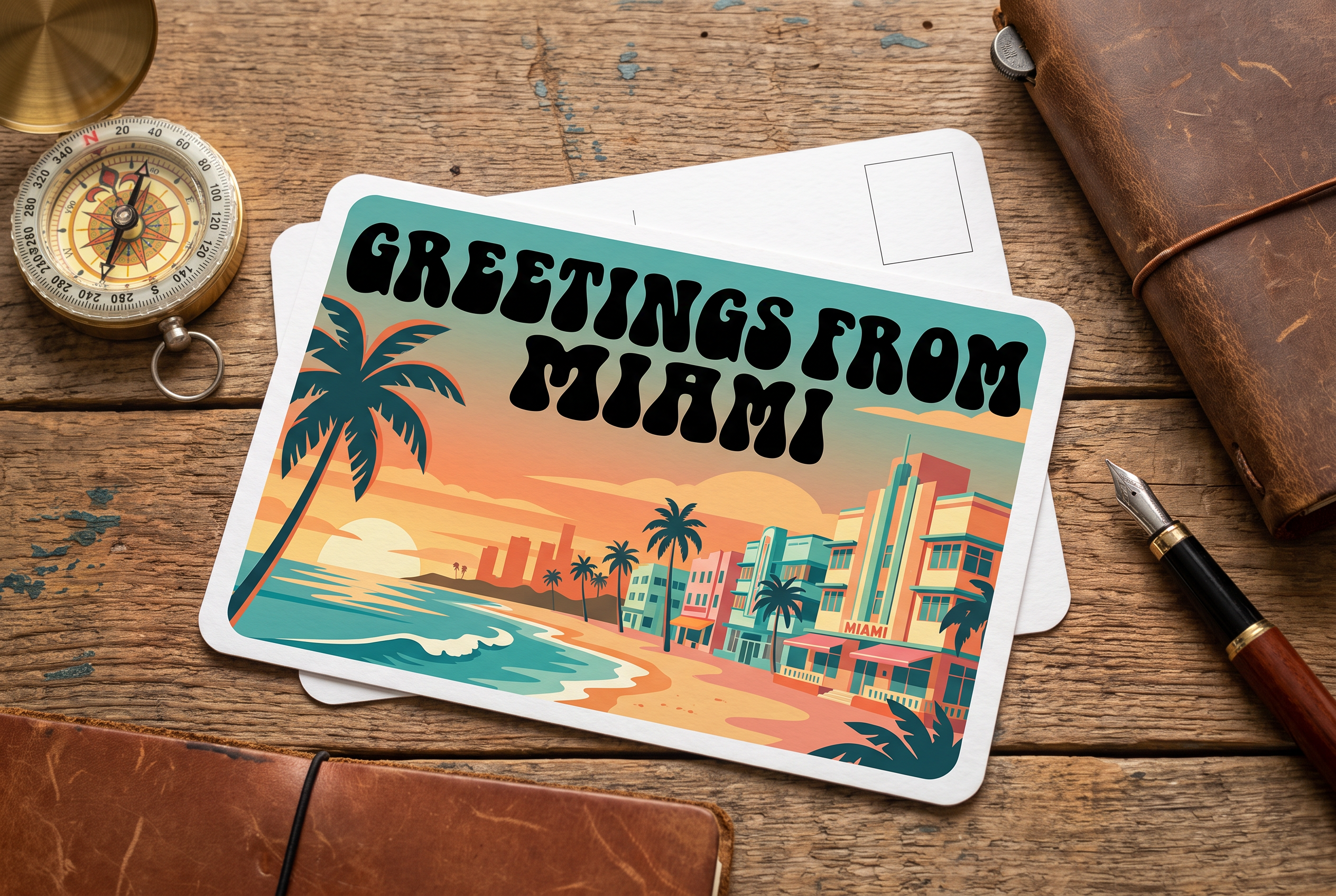 Retro Number Font for Postcards