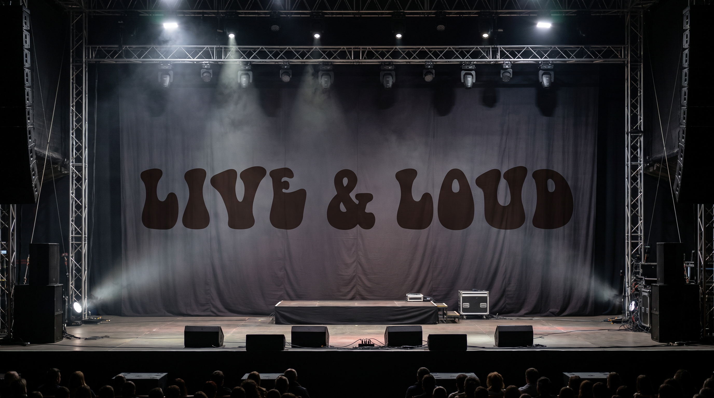 Retro Poster Font for Stage Backdrop