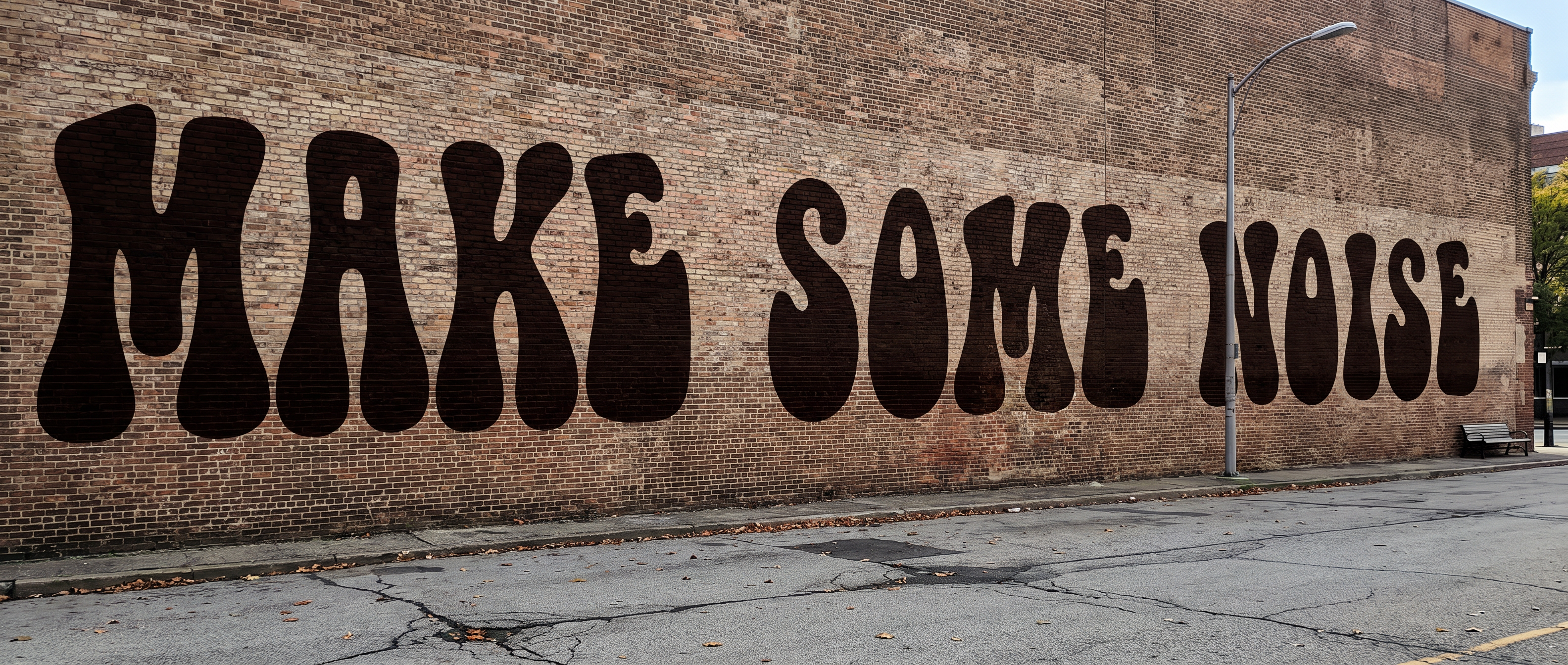 Retro Poster Font for Street Mural