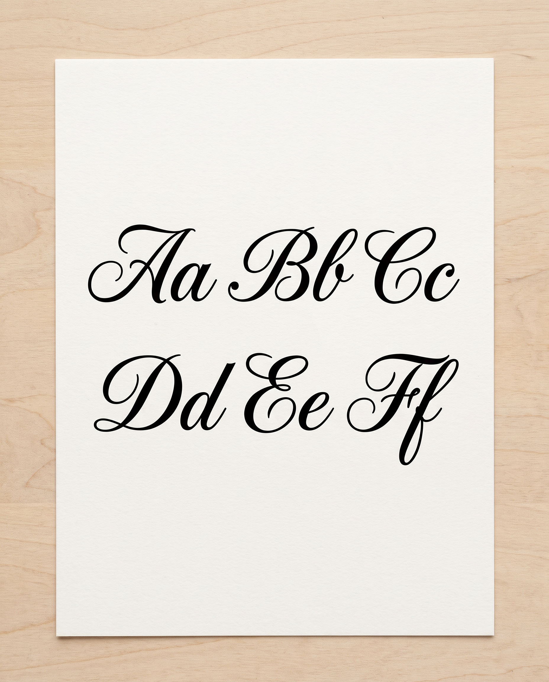 Cursive Font for Alphabet