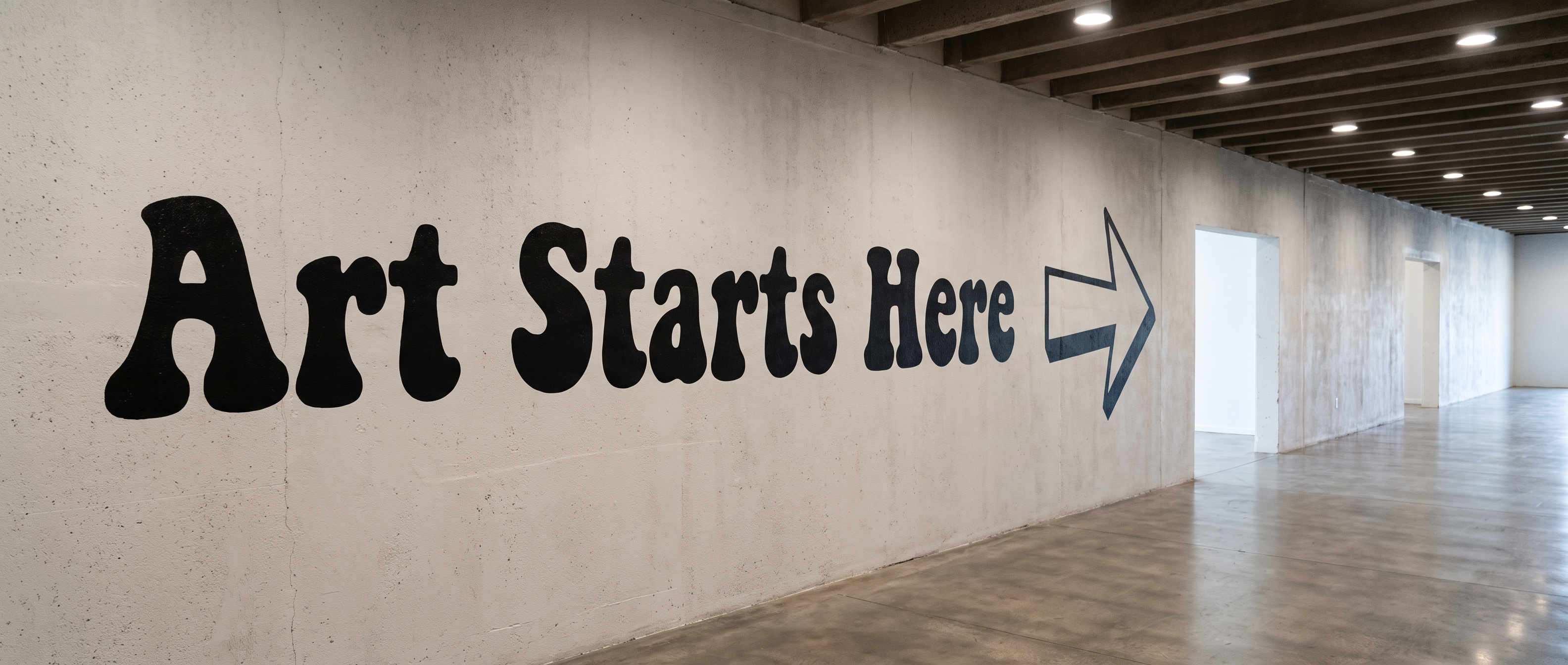 Retro Font for Wayfinding Murals