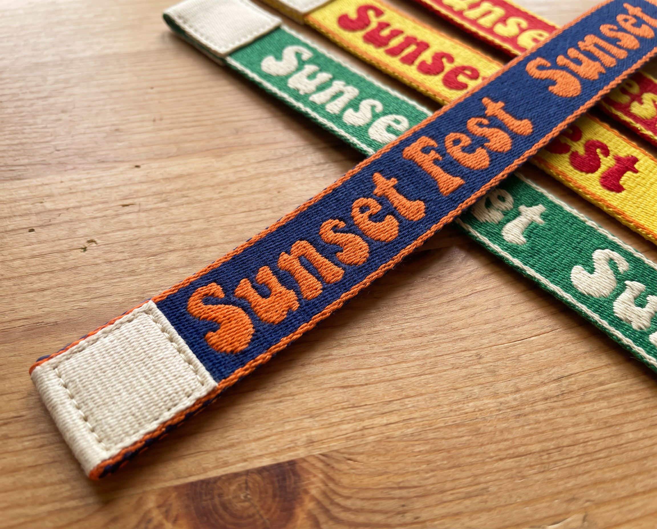Retro Font for Festival Wristbands