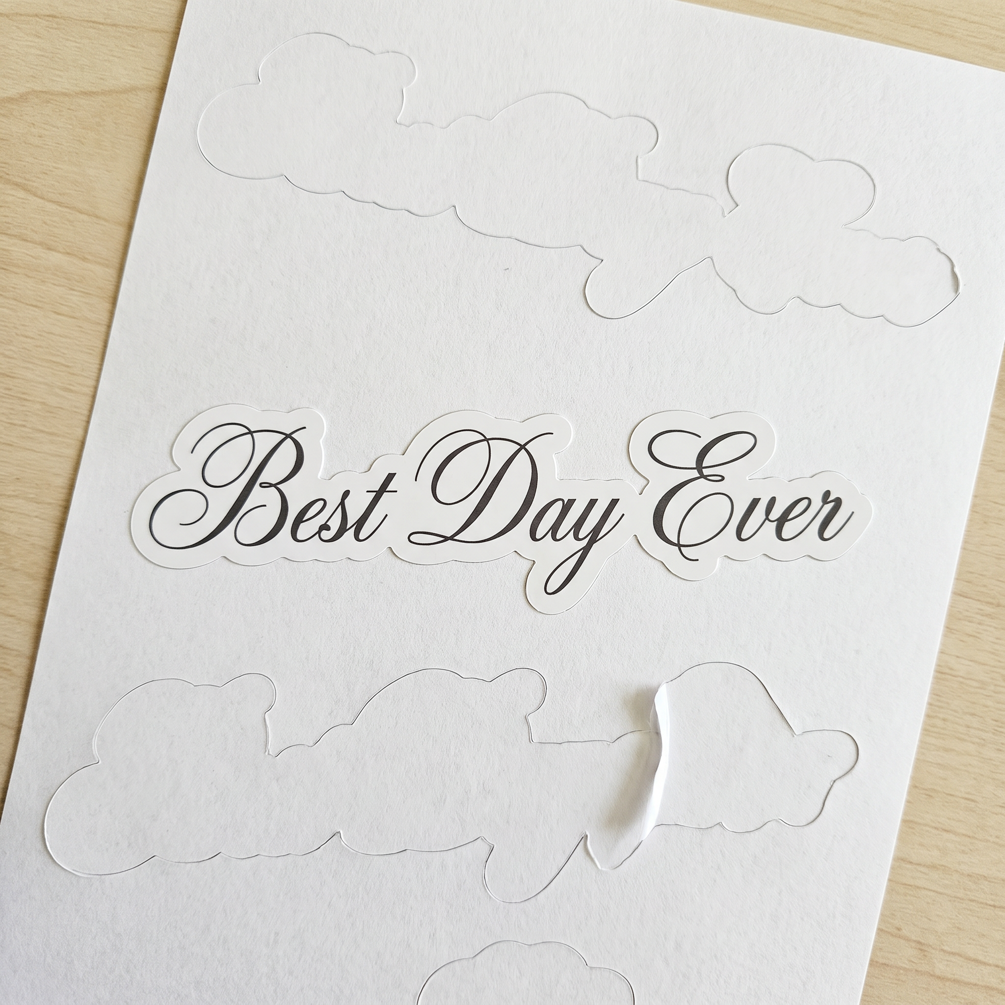 Happy Birthday Cursive Font for Sticker